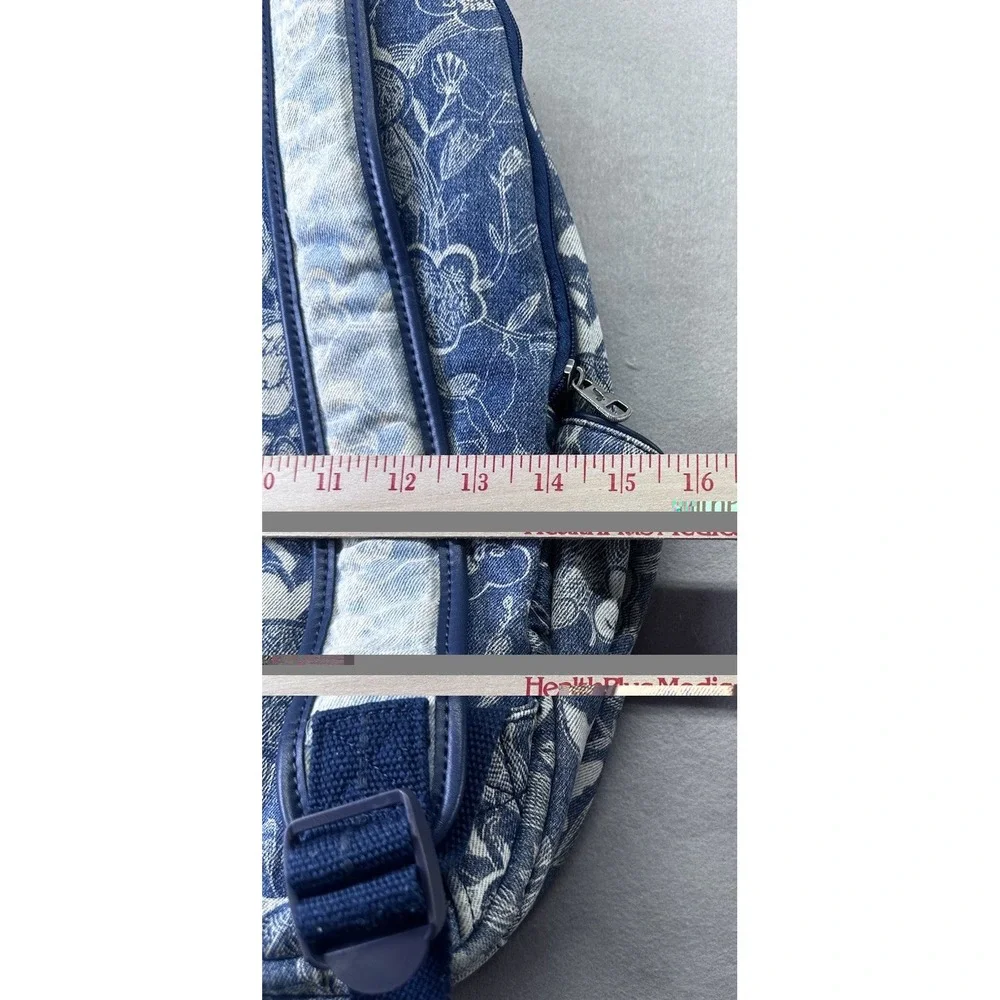 Sakroots Denim Color Block Women's Peace Backpack Multi Pocket Adj Strap Floral